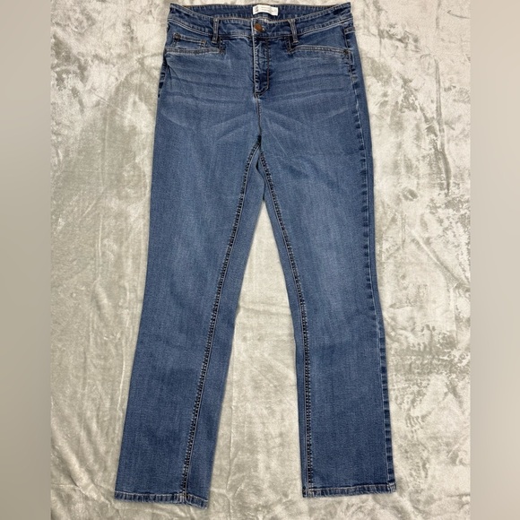 J. Jill Denim - J. Jill Smooth Fit Blue Jeans Straight Leg Cotton Lyocell Mid Rise Size 10